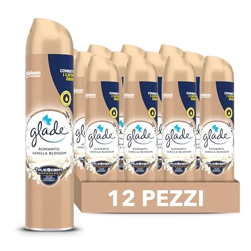 Offerta a tempo: Glade Deodorante per Ambienti Spray, Fragranza Vaniglia, Formato 12 Spray da 300ml - 20% da 31.08 € a 24.99 €