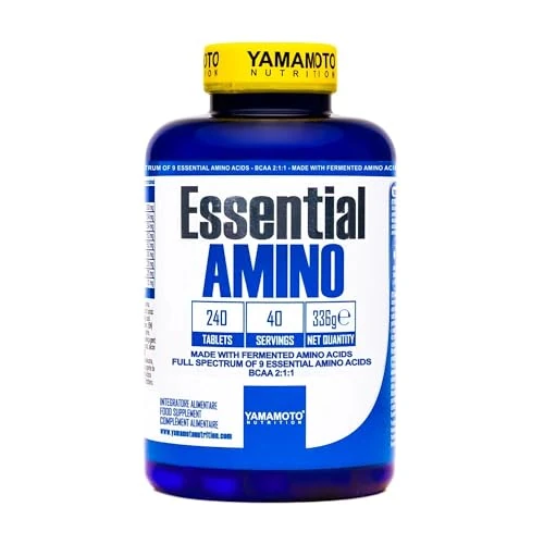 Offre limitée : YAMAMOTO Nutrition, Essential AMINO 240 Comprimés, Supplément d'Acides Aminés Essentiels BCAA 4:1:1 Fermentés et Ramifiés, Supplément sportif, 312 g de 15.11 EUR à 15.11 EUR (remise 0%)
