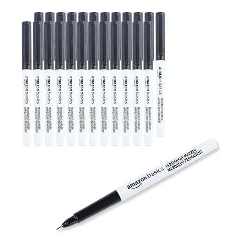 Limitiertes Angebot: Amazon Basics Ultra Fine Point Permanent Markers, Black, 24-Pack von 5.87 EUR auf 4.98 EUR (Spare 15%)