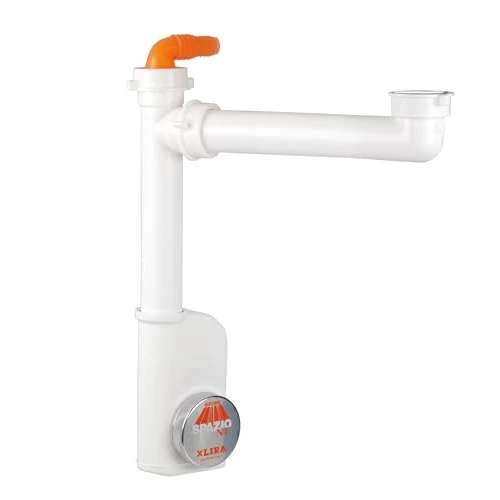 Offerta a tempo: SIFONE LIRA SPAZIO 1 NT ISPEZIONABILE PER LAVELLI CUCINA AD 1 VASCA BIANCO - 36% da 25.62 € a 16.49 €