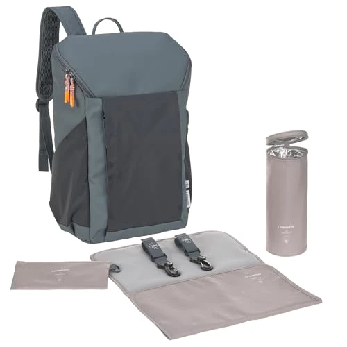 Zeitlich begrenztes Angebot: LÄSSIG Baby Wickelrucksack mit Wickelunterlage, Kinderwagenbefestigung und Flaschenhalter/GRE Slender Up Backpack Reflective anthracite von 129.95 € auf 96.99 € (25% Rabatt)
