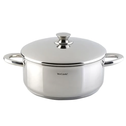 Limited-time offer: Wecook! Stainless Steel Pot 18/10 with Steel Lid, Suitable for All Hobs Including Induction, Integrated Measuring Scale, Diameter 32 cm, Capacity 9.6 litres from 66.43 GBP to 66.43 GBP (save 0%)