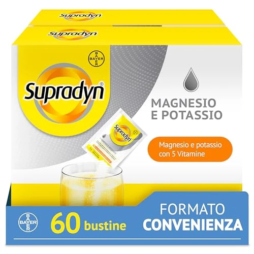 Oferta limitada: Supradyn Magnesio y Potasio Suplemento Deportivo Multivitamínico con Vitamina B, C y Minerales, Apoyo Contra la Fatiga en Épocas de Calor, Sin Azúcar, Sabor a Naranja, 60 Sobres Efervescentes de 21.63 EUR a 21.63 EUR (ahorro 0%)