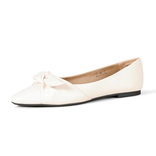 Offre limitée : Amazon Essentials Ballerines Plates avec nœud Femme, Blanc Cassé, 42 EU de 12.11 € à 12.11 € (0.00% de remise)