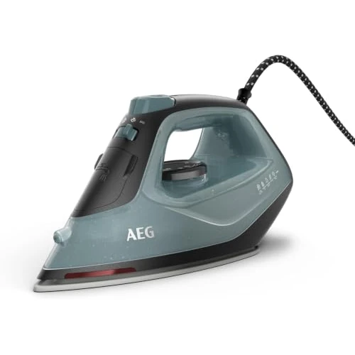 Tijdelijke aanbieding: AEG SI5-2-6OG Stoomstrijkijzer, 2400 W, 110 g stoomstoot, 0-26 g stoom/min., fijne spray, 24% gerecycled kunststof, 2 m kabel, 180 graden draaibaar, anti-kalksysteem, keramische strijkzool, van 50.57 € naar 50.57 € (0.00% korting)