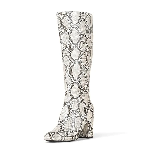Offerta a tempo: Amazon Essentials Stivali con Tacco Alto Donna, Serpente Finta Pelle, 35 EU Larga - 0% da 38.12 € a 38.12 €