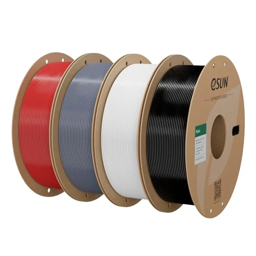 Offerta a tempo: eSUN Filamento PLA+ 1.75mm, Filamento PLA Plus 4kg Rosso Grigio Bianco Nero - 8% da 58.99 € a 54.14 €