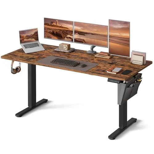 Zeitlich begrenztes Angebot: SONGMICS Höhenverstellbarer Schreibtisch 160 x 70 cm von 125.99 € auf 101.99 € (19% Rabatt)