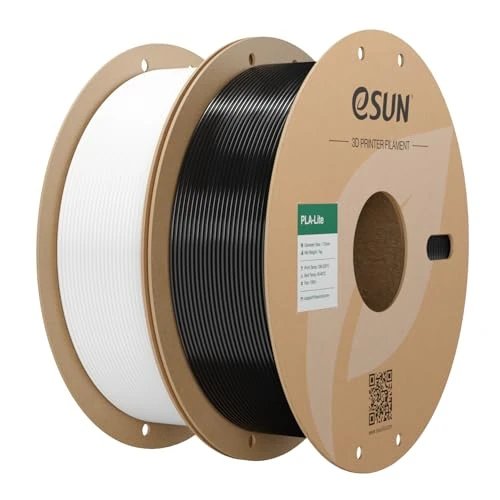 Zeitlich begrenztes Angebot: eSUN PLA Filament 1.75mm, Kaltes Weiß+Schwarz,2KG | Modifiziertes 3D Drucker Filament PLA, Maßgenauigkeit +/- 0.03mm, 1KG pro Spule, 2 Spulen 3D Druck Filament für 3D Drucker von 36.99 € auf 24.99 € (32% Rabatt)