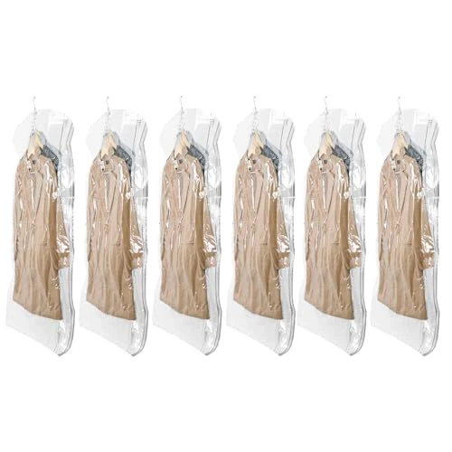 Limited-time offer: TAILI Hanging Vacuum Storage Bags for Clothes, Side-Widen Space Saver Bags 6 Long, Clear Large Compression Bag 6 Pack, Closet Organizers and Storage from 35.99 GBP to 32.39 GBP (save 10%)