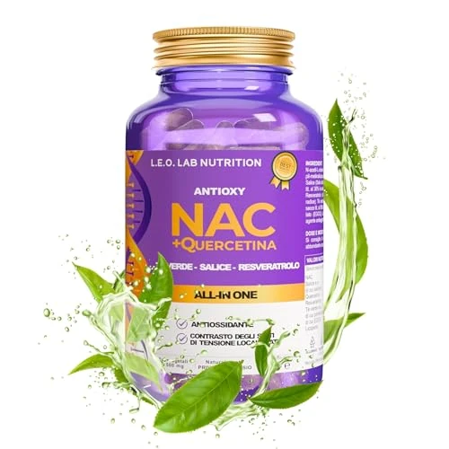 Offerta a tempo: NAC N-Acetil-Cisteina 600mg 120 Capsule - Con Quercetina, Tè Verde — 29% da 24,99 € a 17,80 €
