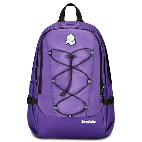 Zeitlich begrenztes Angebot: Invicta Act Smart Rucksack, Tagesrucksack mit Laptopfach, Businessrucksack Trinkflaschenfach, Organisationsfach, Brust- und Beckengurt, Shculranzen für Büro, Sport, Freizeit - violett, Damen Herren von 74.90 € auf 74.90 € (0.0