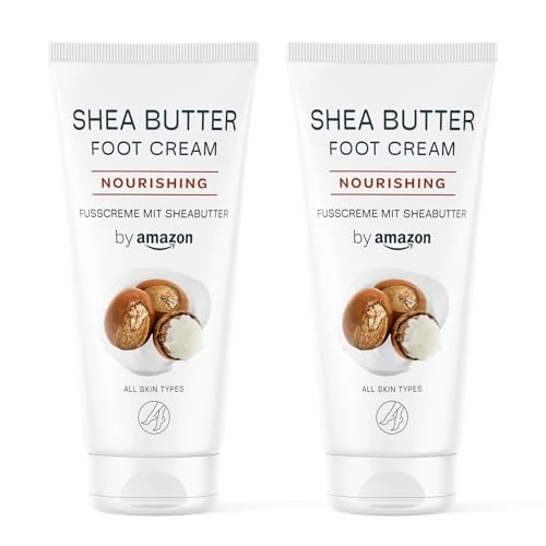 Offerta a tempo: by Amazon, Crema piedi al burro di karité, 2x100 ml - 45% da 6.22 € a 3.40 €