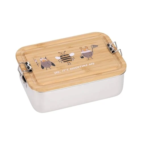 Offerta a tempo: LÄSSIG Scatola di pranzo per bambini in acciaio inossidabile e bambù scatola di colazione scatola di pranzo sostenibile scuola materna/Lunchbox Stainless Steel Bamboo Nature - 17% da 29.95 € a 24.76 €