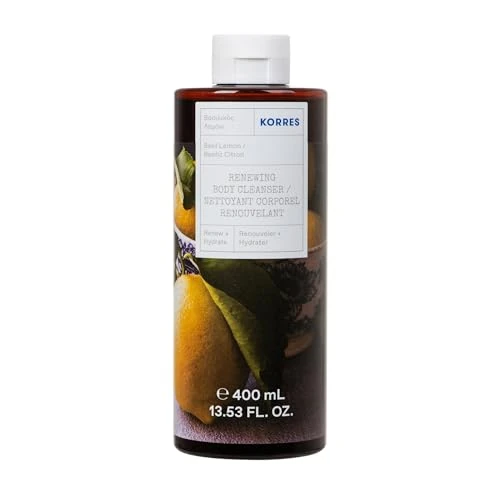 Offerta a tempo: KORRES BASIL LEMON Gel doccia rivitalizzante, dermatologicamente testato, con aloe vera attiva, profumo agrumato di basilico e limone, senza siliconi e parabeni, in formato XL da 400 ml, vegan - 0% da 11.18 € a 11.18 €