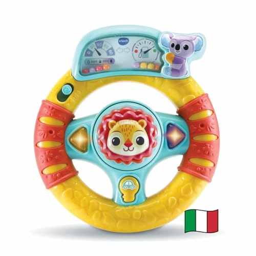 Offre limitée : VTech Bébé Volant des Découvertes, Jeu Interactif Enfant avec Flèches Lumineuses et Bouton Allumage de la Voiture, Plus de 45 Chansons et Sons, Portable, Langue Italienne, Batteries incluses, 6-36 de 28.34 € à 28.34 € (0.00% de remise)