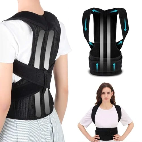 Oferta limitada: WELLDER Corrector postural faja lumbar hombros espalda postura hombre mujer corrector espalda espalda recta busto endereza hombros – Ajustable cinturón de corrección de la postura negro velcro (M) de 38.87 EUR a 38.87 EUR (ahorro 0%)