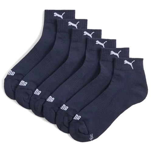 PUMA Unisex gewatteerde quarter 3 pack, Donkerblauw, 35-38