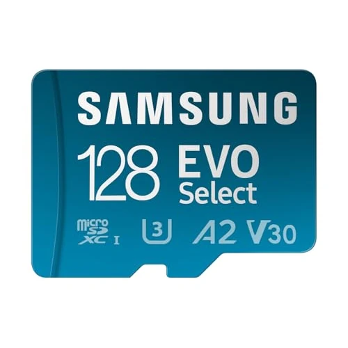 Offerta a tempo: Samsung Memorie EVO Select Scheda MicroSD da 128GB, UHS-I U3, fino a 160 MB/s, compatibile con Smartphone, Tablet, Console Gaming, GoPro - 25% da 19.99 € a 14.99 €