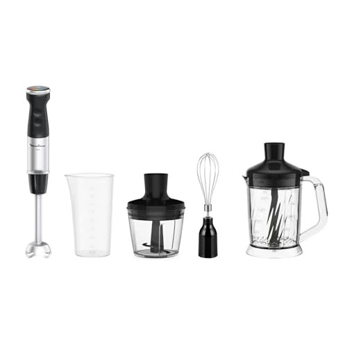 Moulinex Quickchef+, Hand Blender, Technology with Powelix Knives, Power 1000 W, Mixer with Quick Mixing and Quiet Mode, Dishwasher Safe, DD67L8