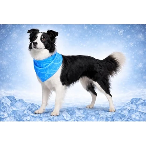 Zeitlich begrenztes Angebot: Halsband Hund - kühlbandana blau M 70x25 cm - atmungsaktives Polyester - kühlender Effekt - 3 Schichten - wasserabsorbierend - Sommer - wie kühlmatte Hund von 5.99 € auf 5.99 € (0.0% Rabatt)