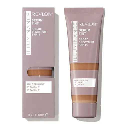 Revlon Illuminance Tinted Serum, Fondotinta in Siero Triplo Acido Ialuronico, Uniforma il Tono della Pelle, Illumina e Idrata per tutto il giorno, SPF 15, 505 Rich Sand, 28 ml
