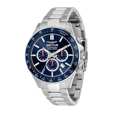Offerta a tempo: Sector No Limits Orologio Uomo, Cronografo, Analogico, Cinturino in Acciaio, Collezione 230 - R3273661037 - 20% da 199.00 € a 159.20 €