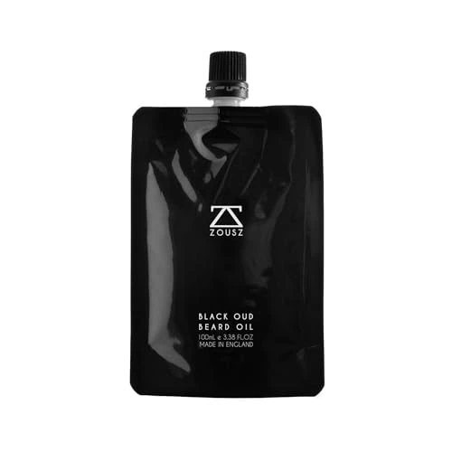 Limited offer: ZOUSZ Black Oud Beard Oil for Men (Growth Enhancer) | Beard Care Essential - Beard Moisturiser/Beard Softener, Non-Greasy After Shaving Oil, Paraben-Free, 100mL Refill Pouch Gift for Men from 40.00 EUR to 28.00 EUR (save 30%)
