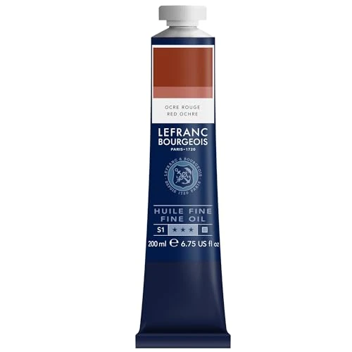 Oferta limitada: Lefranc Bourgeois - Pintura al óleo fina de calidad, resistente a la luz y de consistencia uniforme, tubo de 200 ml, ideal para lienzos y tableros de pintura, Ocre Rojo de 9.28 € a 9.28 € (ahorro 0.00%)