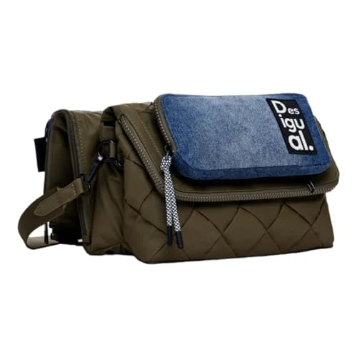 Offre limitée : Desigual Sac de corps cross en nylon pour femme, vert de 67.04 € à 67.04 € (0.00% de remise)