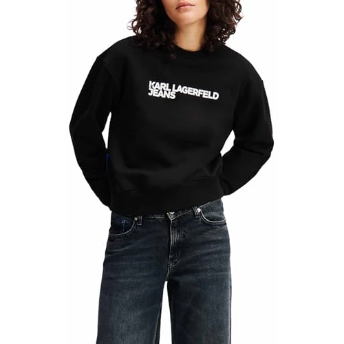 Zeitlich begrenztes Angebot: KARL LAGERFELD JEANS, Damen, Regular Essential Logo Sweat, Weiss, Xtra Large von 79.08 € auf 79.08 € (0.00% Rabatt)