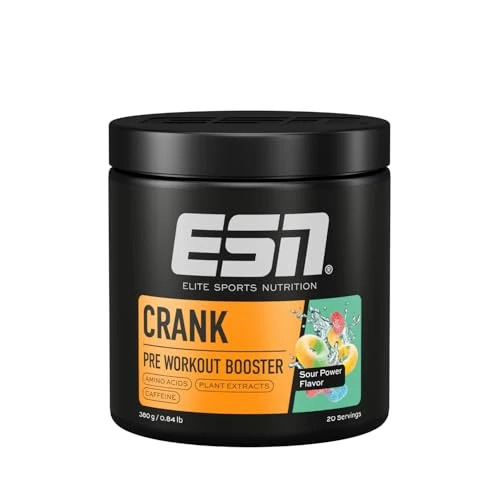 Tijdelijke aanbieding: ESN CRANK - Pre Workout Booster voor je perfecte trainingservaring - 380g (Braambes) van 34.90 EUR naar 24.39 EUR (korting 30%)