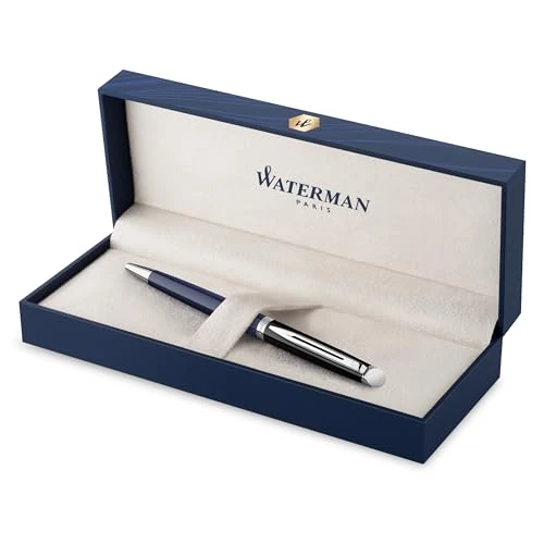 Oferta limitada: Bolígrafo Waterman Hémisphère | lacado negro y azul con adornos de paladio | punta media | estuche de regalo de 111.93 EUR a 78.40 EUR (ahorro 30%)