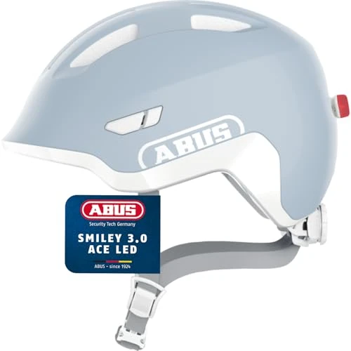 Zeitlich begrenztes Angebot: ABUS Kinderhelm Smiley 3.0 ACE LED - Fahrradhelm mit Licht - Tiefe Passform & Platz für einen Zopf - für Mädchen und Jungs - Pure Aqua, Größe M von 49.99 € auf 49.99 € (0.00% Rabatt)
