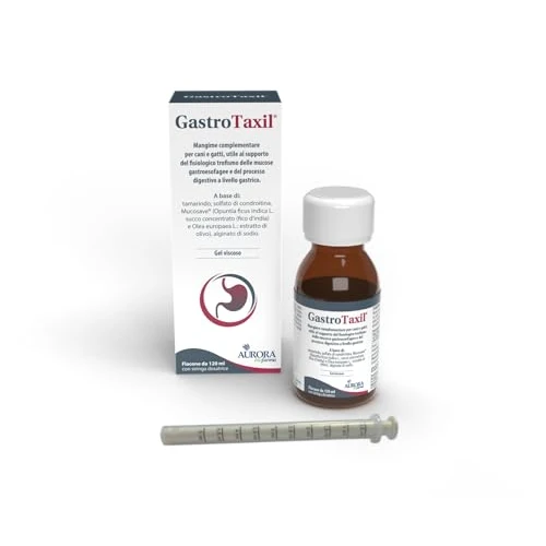 AURORA BIOFARMA | GastroTaxil 120 ml Ergänzungsfuttermittel für Hunde und Katzen zur Unterstützung des physiologischen Trophismus der gastroösophagealen Schleimhäute und des Verdauungsprozesses auf