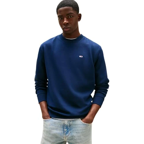 Offerta a tempo: Tommy Jeans Tjm Reg S Flag Crew Dm0Dm20741, Felpa Pullover — 34% da 69,90 € a 46,02 €