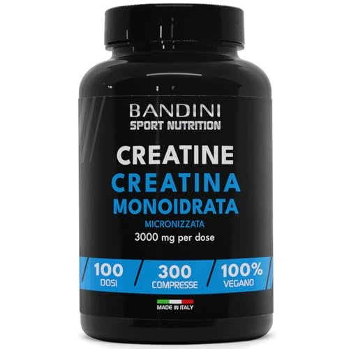 Offerta a tempo: Bandini® Creatina Monoidrata Micronizzata 300 Compresse da 3000mg per dose — 5% da 26,90 € a 25,55 €