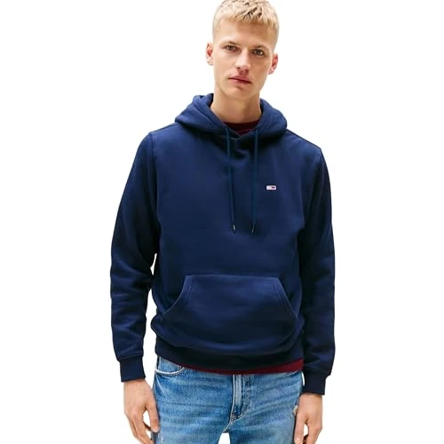 Tommy Jeans Tjm Reg S Flag Hoodie Dm0Dm20742, Felpa con Cappuccio, Uomo, Blu (Dark Night Navy), XXL