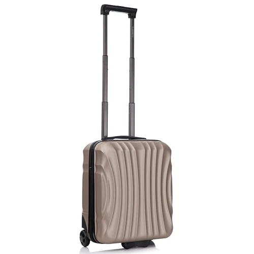 Offre limitée : R.Leone Valise Trolley Bagage à main 55 x 40 x 20 cm rigide ultra léger en ABS 4 roues autonomes 3N, or, 999 40X20X25cm, Roue pivotante de 36.99 EUR à 35.14 EUR (remise 5%)