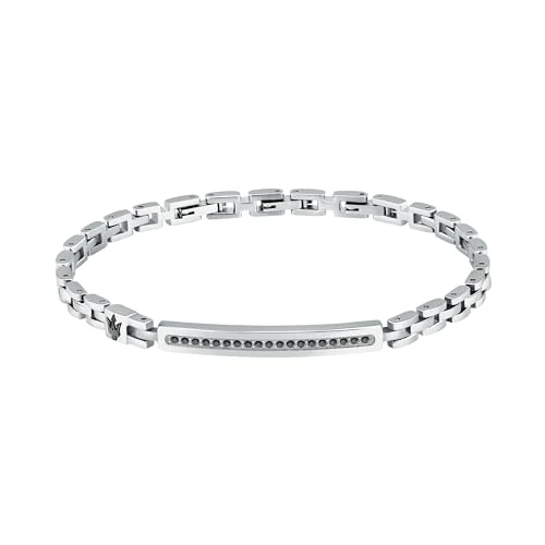 Maserati Bracciale Uomo in Acciaio, Zirconi, Collezione Ironic - JM224AVD41
