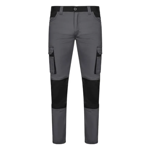 Offerta a tempo: Velilla 103031S Pantaloni Stretch da Lavoro - Grigio e Nero - Taglia 58 | Pantaloni multitasche stretch, Slim Fit, rinforzi su ginocchia e parte posteriore, doppie cuciture, abbigliamento da lavoro - 0.00% da 29.63 € a 29.63 €