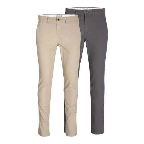 Offerta a tempo: JACK & JONES Jjimarco Jjdave Sa - Pantaloni da Uomo, Confezione da 2, Stoviglie, 34W x 36L - 54% da 54.99 € a 25.15 €