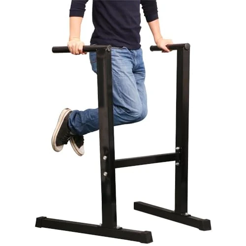 Offerta a tempo: Yaheetech Dip Station per Allenamento Gym Home Dip Barre Parallele Fitness Casa o Palestra Stazione Fitness in Acciaio per Calisthenics/Stretching/Addominali Stazione di Trazione Muscolare Nero - 5% da 49.99 € a 47.59 €