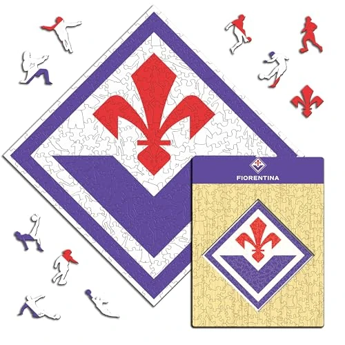 Offerta a tempo: Iconic Puzzles - Fiorentina, Logo, Puzzle di Legno con licenza ufficiale, 100% sostenibile, regalo per adulti e bambini, taglia S, 150 Pz - 30% da 20.48 € a 14.30 €