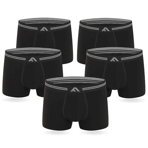 Zeitlich begrenztes Angebot: FM London Herren (5er-Pack) Bambus-Herren-Boxershorts Boxer Shorts, Schwarz, 4XL EU von 28.99 € auf 28.99 € (0.00% Rabatt)