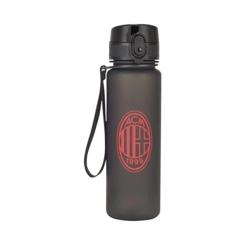 AC Milan Sports Water Bottle with Carry Handle, 0.5 L, Plastic