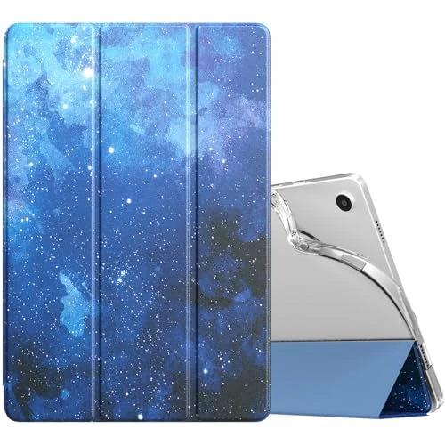 TiMOVO Funda para Samsung Galaxy Tab A9+ 11 Pulgadas 2023 SM-X210/X216/X218, Cubierta Delgada TPU Translúcido, Auto Activación/Reposo, Noche de Estrellas Azul
