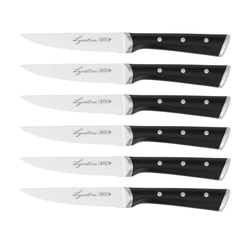 Offerta a tempo: Lagostina Iceforce, Set Coltelli da Bistecca, 6 Coltelli in Accaio Inox con Lama Raffreddata, Confezione con 6 Coltelli da Bistecca 11cm, Resistenti alla Corrosione - 19% da 41.90 € a 33.99 €