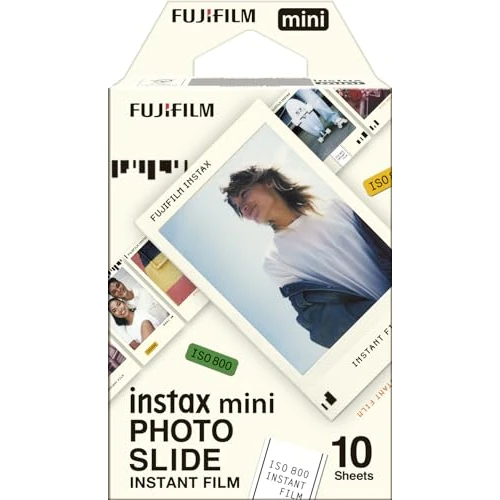 Offerta a tempo: Fujifilm instax mini Film Pellicola Istantanea per Fotocamere, Formato 46x62 mm, 10 shot, Photo Slide Border - 0.00% da 11.99 € a 11.99 €