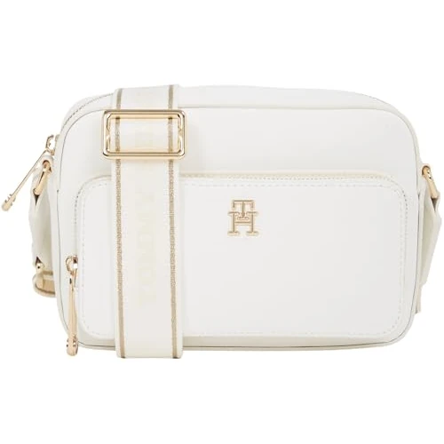 Tommy Hilfiger Damen Umhängetasche Joy Camera Bag Breiter Tragegurt, Weiß (Ecru), Einheitsgröße